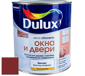 Краска DULUX LUXIUM ОКНА И ДВЕРИ полуматовая краска цвет RAL 3011 