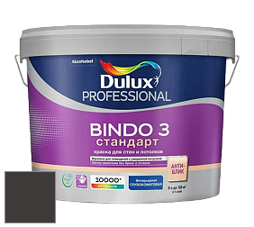Краска DULUX LUXIUM BINDO 3 Стандарт глубокоматовая краска цвет RAL 8019 