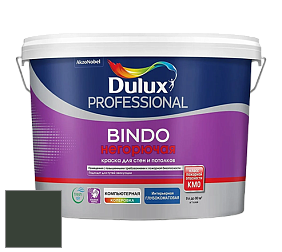 Краска DULUX LUXIUM BINDO НЕГОРЮЧАЯ 9л глубокоматовая краска цвет 50GY 06/077 Black Swan