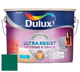 Краска DULUX LUXIUM ULTRA RESIST ГОСТИНЫЕ И ОФИСЫ ультрастойкая матовая краска цвет RAL 6016 