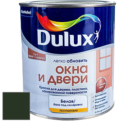 Краска DULUX LUXIUM ОКНА И ДВЕРИ полуматовая краска цвет RAL 6007 