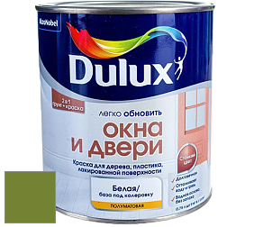 Краска DULUX LUXIUM ОКНА И ДВЕРИ полуматовая краска цвет NCS S 3065-G40Y 