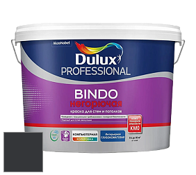 Краска DULUX LUXIUM BINDO НЕГОРЮЧАЯ 9л глубокоматовая краска цвет 30BB 05/022 Black Mica