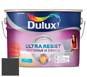 Краска DULUX LUXIUM ULTRA RESIST ГОСТИНЫЕ И ОФИСЫ ультрастойкая матовая краска цвет 00NN 05/000 Night jewels 1