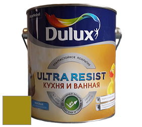 Краска DULUX LUXIUM ULTRA RESIST КУХНЯ И ВАННАЯ матовая ультрастойкая краска цвет RAL 1027 