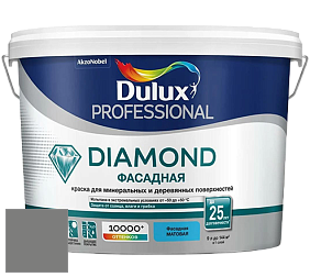 Краска DULUX LUXIUM DIAMOND ФАСАДНАЯ матовая краска цвет 28GG 22/002 Silver Buckle