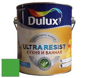 Краска DULUX LUXIUM ULTRA RESIST КУХНЯ И ВАННАЯ матовая ультрастойкая краска цвет RAL 6018 