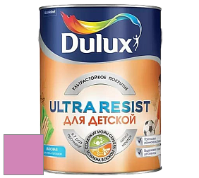 Краска DULUX LUXIUM ULTRA RESIST ДЛЯ ДЕТСКОЙ ультрастойкая матовая краска цвет 02RR 35/376 Exotic Pink