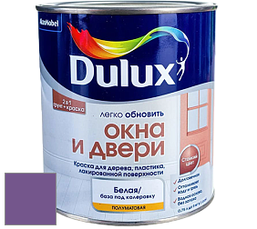 Краска DULUX LUXIUM ОКНА И ДВЕРИ полуматовая краска цвет 42RB 14/320 Purple Fire