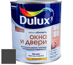 Краска DULUX LUXIUM ОКНА И ДВЕРИ полуматовая краска цвет 00NN 07/000 