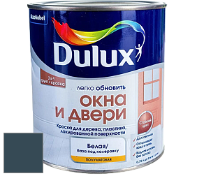 Краска DULUX LUXIUM ОКНА И ДВЕРИ полуматовая краска цвет 89BG 09/087 Ink Explosion