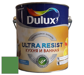 Краска DULUX LUXIUM ULTRA RESIST КУХНЯ И ВАННАЯ матовая ультрастойкая краска цвет NCS S 3060-G20Y 