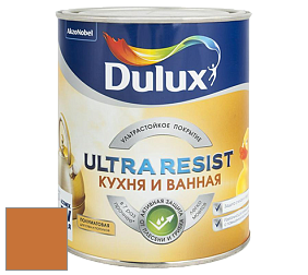 Краска DULUX LUXIUM ULTRA RESIST КУХНЯ И ВАННАЯ полуматовая ультрастойкая краска цвет 75YR 27/487 Saffron Burst