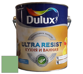 Краска DULUX LUXIUM ULTRA RESIST КУХНЯ И ВАННАЯ матовая ультрастойкая краска цвет NCS S 2040-G20Y 