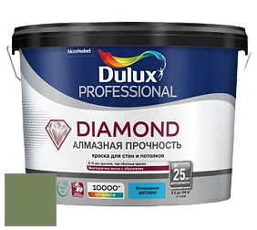Краска DULUX LUXIUM DIAMOND MATT матовая краска цвет 30GY 23/232 Pasture Green