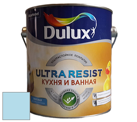 Краска DULUX LUXIUM ULTRA RESIST КУХНЯ И ВАННАЯ матовая ультрастойкая краска цвет 66BG 68/157 Oceantide