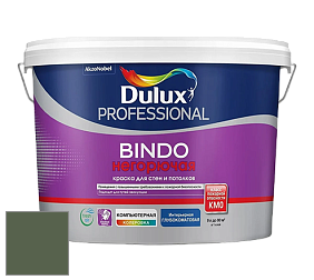 Краска DULUX LUXIUM BINDO НЕГОРЮЧАЯ 9л глубокоматовая краска цвет 50GY 13/136 Military Green