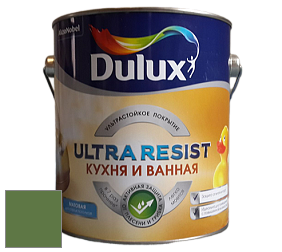 Краска DULUX LUXIUM ULTRA RESIST КУХНЯ И ВАННАЯ матовая ультрастойкая краска цвет NCS S 4050-G30Y 