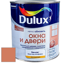 Краска DULUX LUXIUM ОКНА И ДВЕРИ полуматовая краска цвет NCS S 2050-Y60R 
