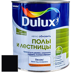 Краска DULUX LUXIUM ПОЛЫ И ЛЕСТНИЦЫ полуглянцевая краска цвет RAL 9005 