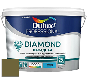 Краска DULUX LUXIUM DIAMOND ФАСАДНАЯ матовая краска цвет NCS S 5540-G70Y 
