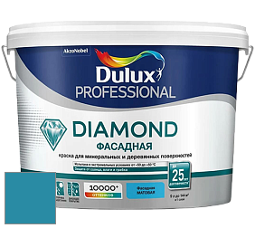 Краска DULUX LUXIUM DIAMOND ФАСАДНАЯ матовая краска цвет 50BG 21/328 Hawaiian blue 4