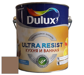 Краска DULUX LUXIUM ULTRA RESIST КУХНЯ И ВАННАЯ матовая ультрастойкая краска цвет 80YR 19/177 Century Brown