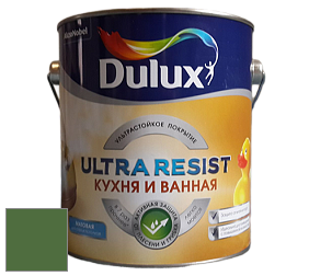 Краска DULUX LUXIUM ULTRA RESIST КУХНЯ И ВАННАЯ матовая ультрастойкая краска цвет 50GY 13/306 Woodland fern 2