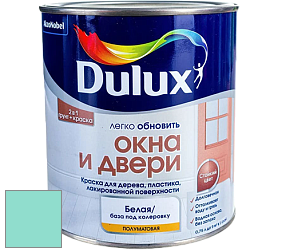 Краска DULUX LUXIUM ОКНА И ДВЕРИ полуматовая краска цвет 56GG 64/258 Bali Hai