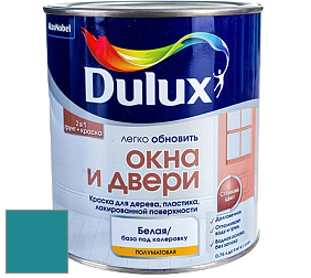 Краска DULUX LUXIUM ОКНА И ДВЕРИ полуматовая краска цвет RAL 5018 