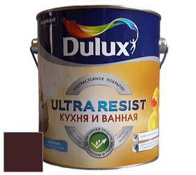 Краска DULUX LUXIUM ULTRA RESIST КУХНЯ И ВАННАЯ матовая ультрастойкая краска цвет RAL 3007 