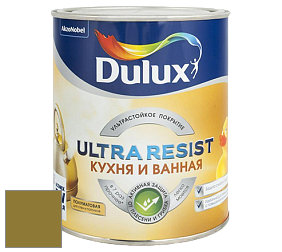 Краска DULUX LUXIUM ULTRA RESIST КУХНЯ И ВАННАЯ полуматовая ультрастойкая краска цвет NCS S 4050-G80Y 