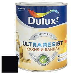 Краска DULUX LUXIUM ULTRA RESIST КУХНЯ И ВАННАЯ полуматовая ультрастойкая краска цвет RAL 9005 