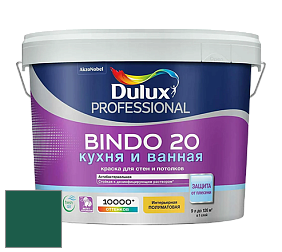 Краска DULUX LUXIUM BINDO 20 Кухня и Ванная полуматовая краска цвет 30GG 10/225 Finn's Fortune