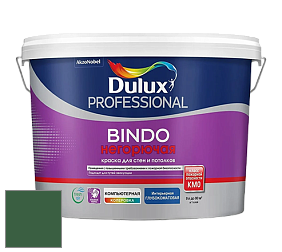 Краска DULUX LUXIUM BINDO НЕГОРЮЧАЯ 9л глубокоматовая краска цвет 80GY 11/195 Dramatic Rainforest