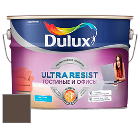 Краска DULUX LUXIUM ULTRA RESIST ГОСТИНЫЕ И ОФИСЫ ультрастойкая матовая краска цвет 70YR 09/086 Bark