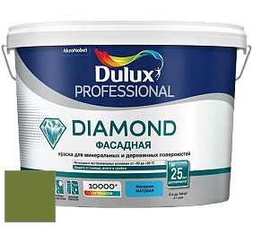 Краска DULUX LUXIUM DIAMOND ФАСАДНАЯ матовая краска цвет NCS S 3560-G40Y 