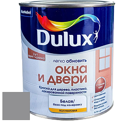Краска DULUX LUXIUM ОКНА И ДВЕРИ полуматовая краска цвет 00NN 31/000 Grey steel 1