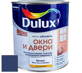 Краска DULUX LUXIUM ОКНА И ДВЕРИ полуматовая краска цвет 80BB 08/225 Thunder Night