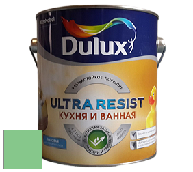 Краска DULUX LUXIUM ULTRA RESIST КУХНЯ И ВАННАЯ матовая ультрастойкая краска цвет NCS S 1050-G10Y 