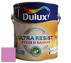Краска DULUX LUXIUM ULTRA RESIST КУХНЯ И ВАННАЯ матовая ультрастойкая краска цвет 02RR 35/376 Exotic Pink