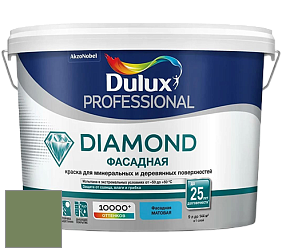 Краска DULUX LUXIUM DIAMOND ФАСАДНАЯ матовая краска цвет 30GY 23/232 Pasture Green