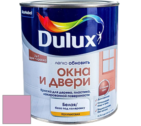 Краска DULUX LUXIUM ОКНА И ДВЕРИ полуматовая краска цвет 16RR 43/277 Pink Bow