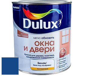 Краска DULUX LUXIUM ОКНА И ДВЕРИ полуматовая краска цвет RAL 5005 
