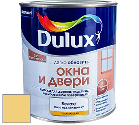 Краска DULUX LUXIUM ОКНА И ДВЕРИ полуматовая краска цвет NCS S 1040-Y 