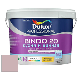 Краска DULUX LUXIUM BINDO 20 Кухня и Ванная полуматовая краска цвет 90RR 52/100 