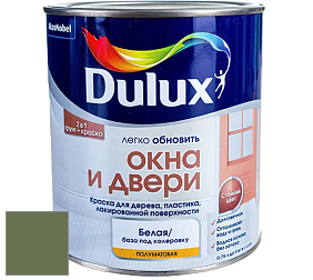 Краска DULUX LUXIUM ОКНА И ДВЕРИ полуматовая краска цвет 18GY 18/160 Brazilian Forest