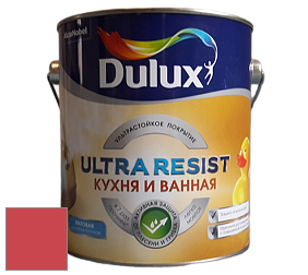 Краска DULUX LUXIUM ULTRA RESIST КУХНЯ И ВАННАЯ матовая ультрастойкая краска цвет 02YR 20/536 Coral Crush