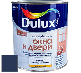 Краска DULUX LUXIUM ОКНА И ДВЕРИ полуматовая краска цвет RAL 5003 