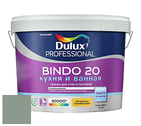 Краска DULUX LUXIUM BINDO 20 Кухня и Ванная полуматовая краска цвет NCS S 4010-G10Y 